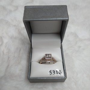 NIB Forever Bride 10K Gold 1/3 CTTW Diamond Engagement Ring Bridal Set Sz 7